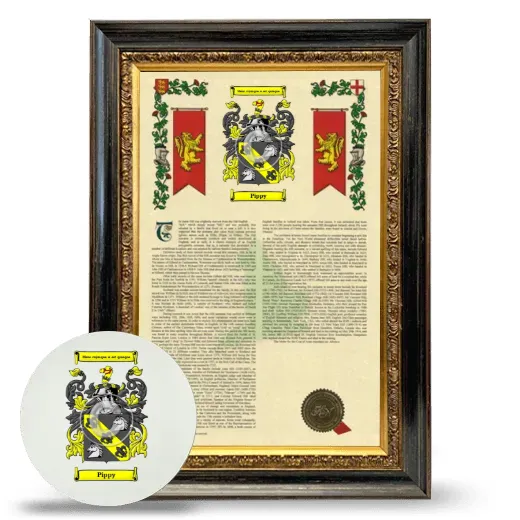 Pippy Framed Armorial History and Mouse Pad - Heirloom