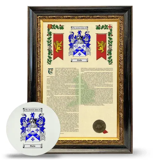 Pirtle Framed Armorial History and Mouse Pad - Heirloom