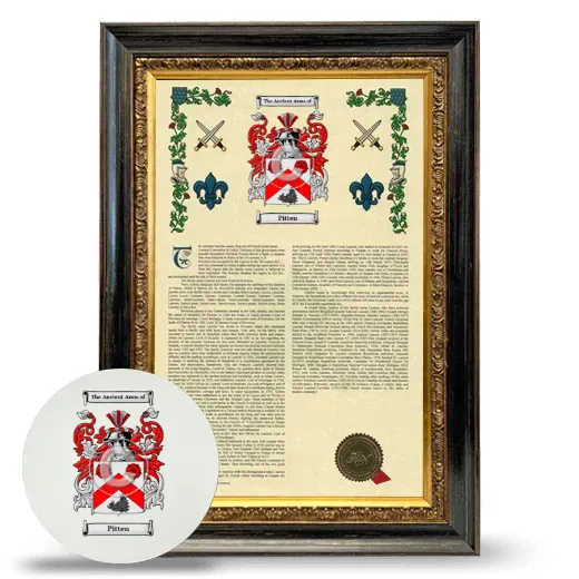 Pitten Framed Armorial History and Mouse Pad - Heirloom