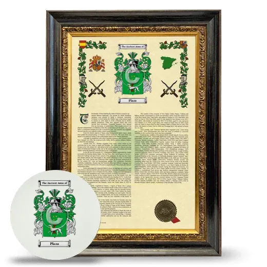 Plaza Framed Armorial History and Mouse Pad - Heirloom