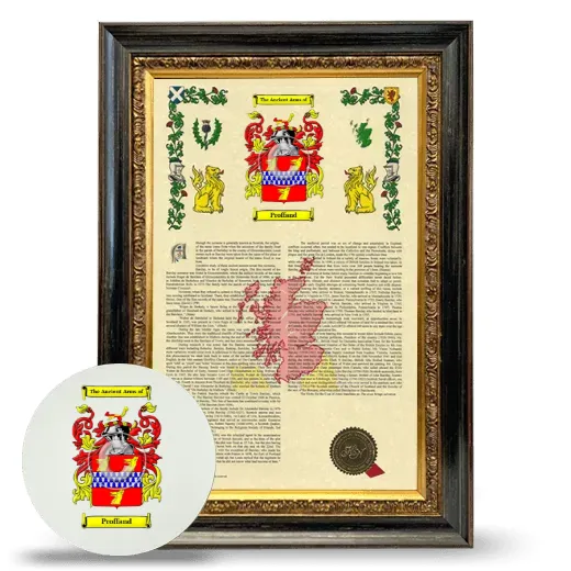Proffand Framed Armorial History and Mouse Pad - Heirloom