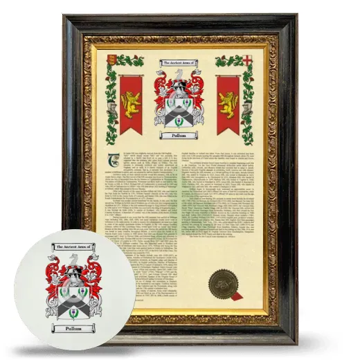 Pullum Framed Armorial History and Mouse Pad - Heirloom