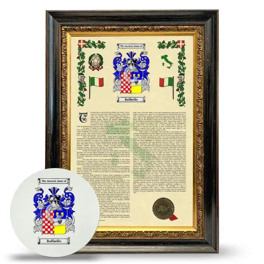 Raffaello Framed Armorial History and Mouse Pad - Heirloom