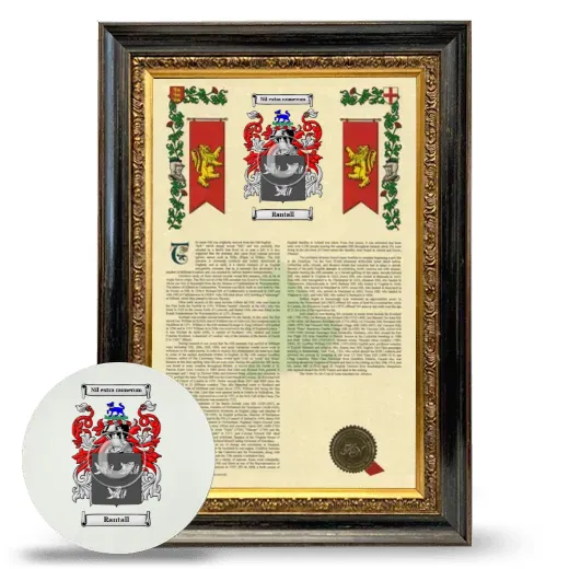 Rantall Framed Armorial History and Mouse Pad - Heirloom