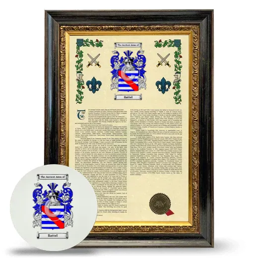 Rattel Framed Armorial History and Mouse Pad - Heirloom