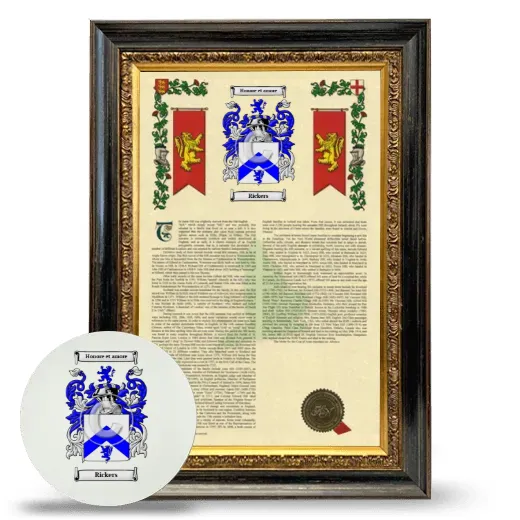 Rickers Framed Armorial History and Mouse Pad - Heirloom