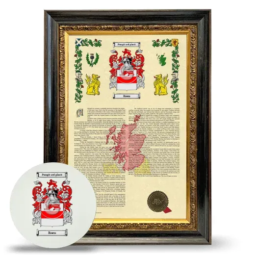 Roen Framed Armorial History and Mouse Pad - Heirloom
