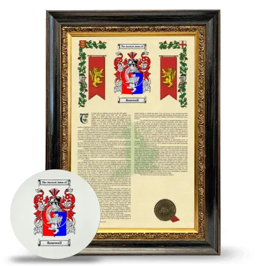 Rosewall Framed Armorial History and Mouse Pad - Heirloom