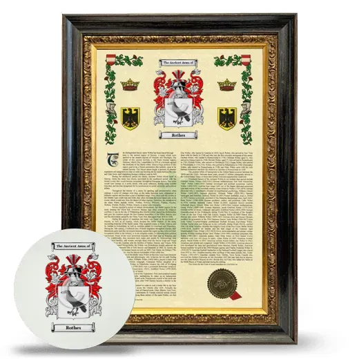 Rothes Framed Armorial History and Mouse Pad - Heirloom