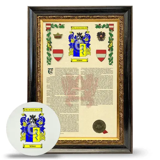 Scheer Framed Armorial History and Mouse Pad - Heirloom