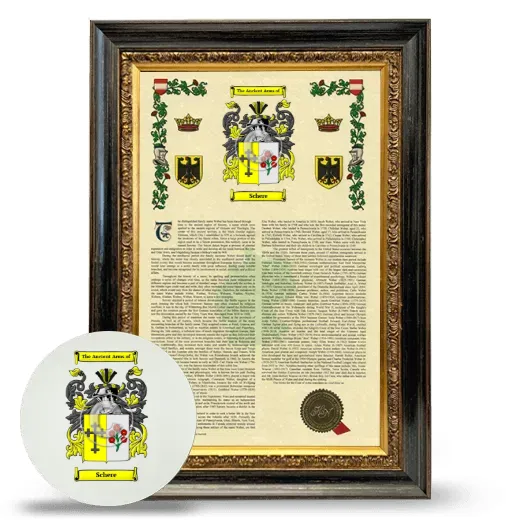 Schere Framed Armorial History and Mouse Pad - Heirloom