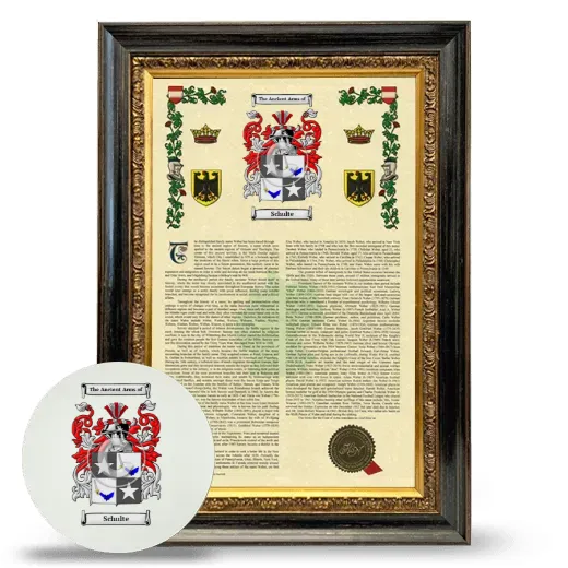 Schulte Framed Armorial History and Mouse Pad - Heirloom