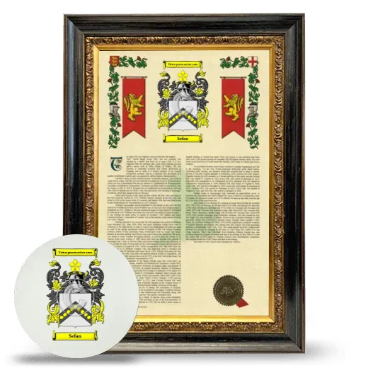 Sefan Framed Armorial History and Mouse Pad - Heirloom