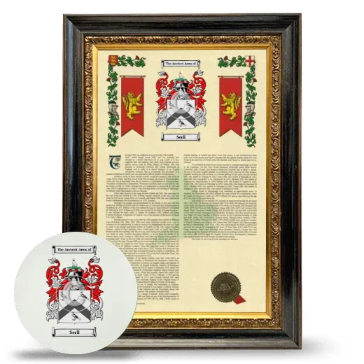 Serll Framed Armorial History and Mouse Pad - Heirloom