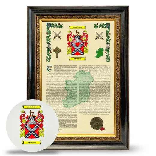 Sheeran Framed Armorial History and Mouse Pad - Heirloom