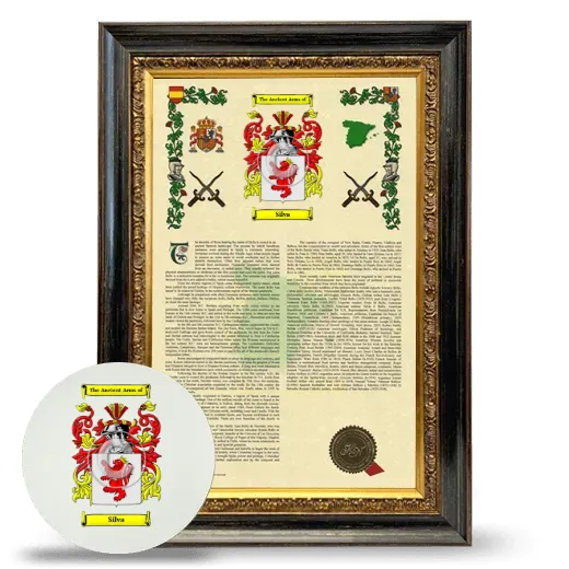 Silva Framed Armorial History and Mouse Pad - Heirloom