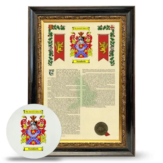 Stainforth Framed Armorial History and Mouse Pad - Heirloom