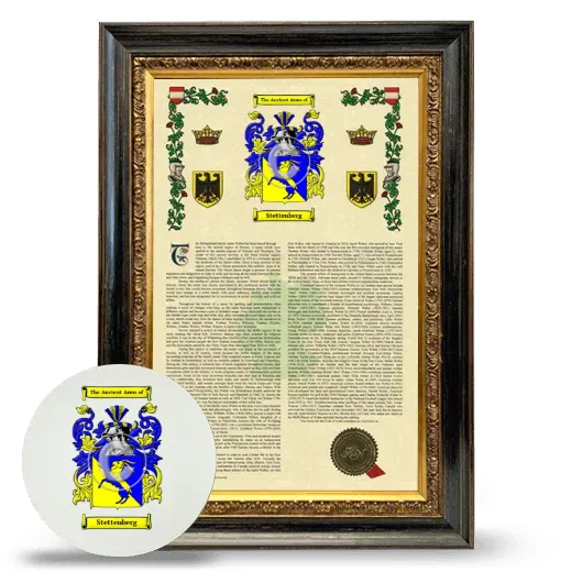 Stettenberg Framed Armorial History and Mouse Pad - Heirloom