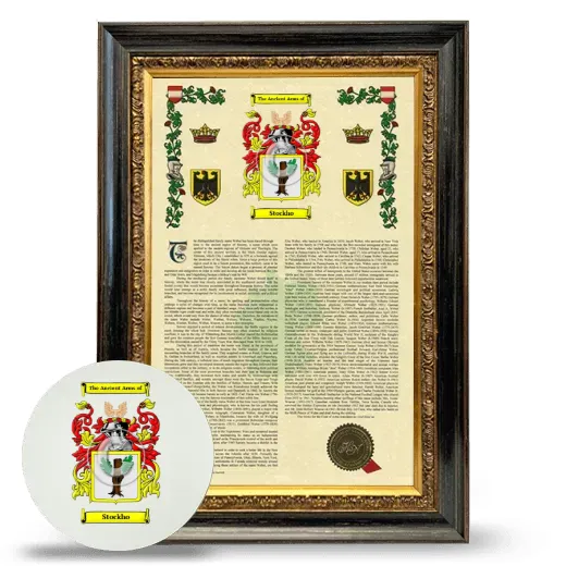 Stockho Framed Armorial History and Mouse Pad - Heirloom
