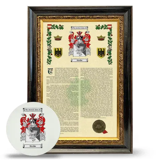 Strobe Framed Armorial History and Mouse Pad - Heirloom