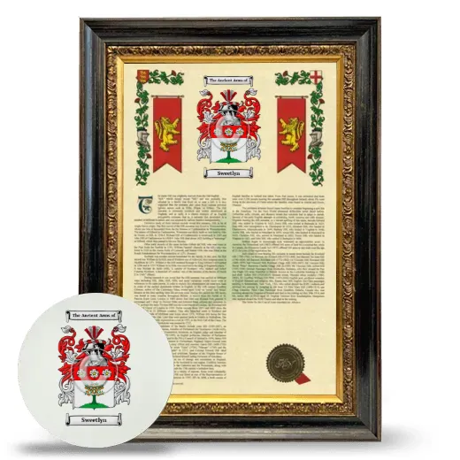 Sweetlyn Framed Armorial History and Mouse Pad - Heirloom