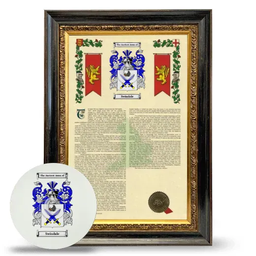 Swindale Framed Armorial History and Mouse Pad - Heirloom