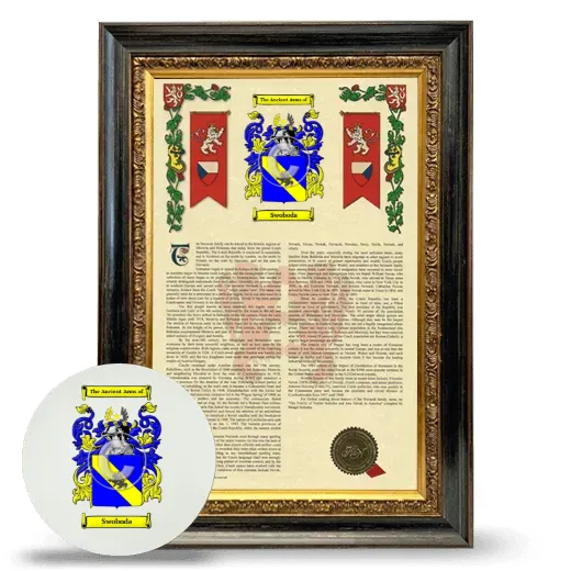 Swoboda Framed Armorial History and Mouse Pad - Heirloom