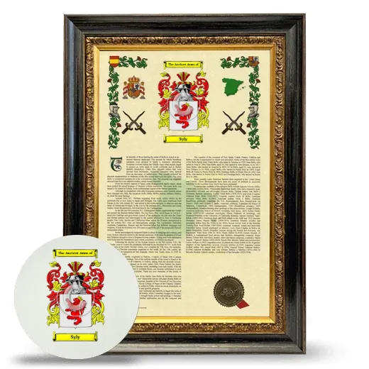 Syly Framed Armorial History and Mouse Pad - Heirloom