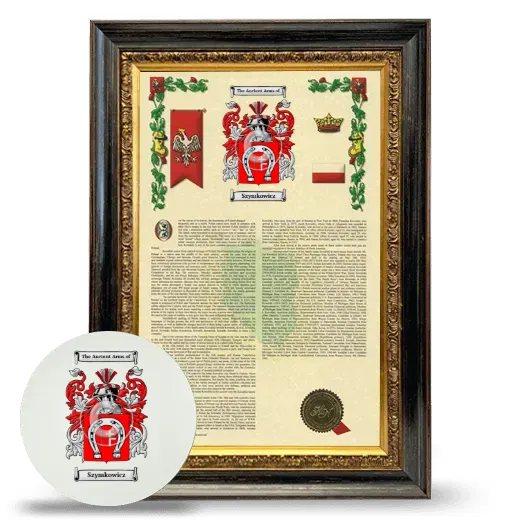 Szymkowicz Framed Armorial History and Mouse Pad - Heirloom
