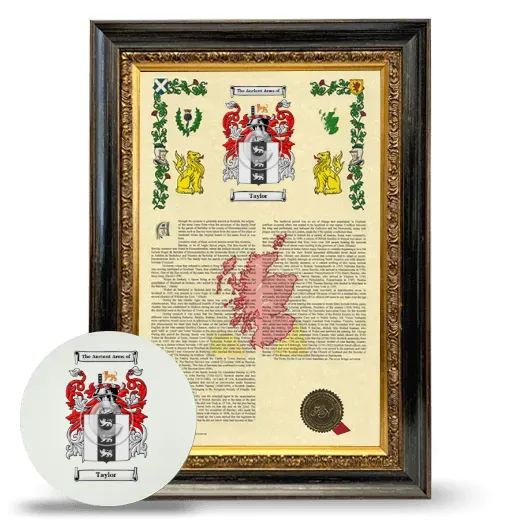 Taylor Framed Armorial History and Mouse Pad - Heirloom