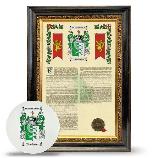 Thomlinson Framed Armorial History and Mouse Pad - Heirloom