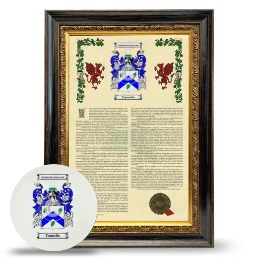 Tomerlin Framed Armorial History and Mouse Pad - Heirloom