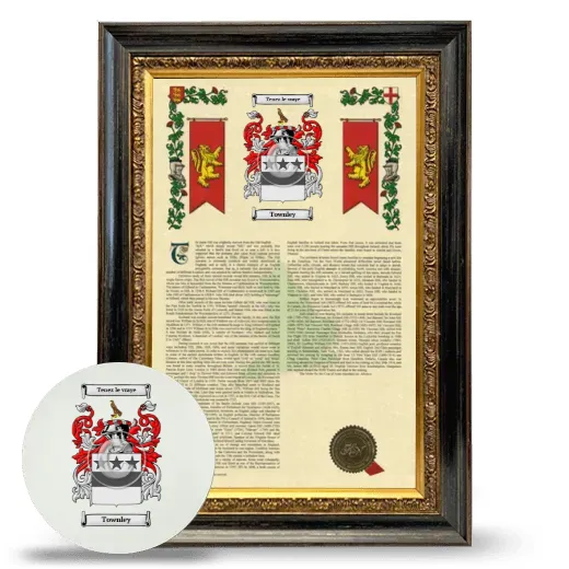 Townley Framed Armorial History and Mouse Pad - Heirloom
