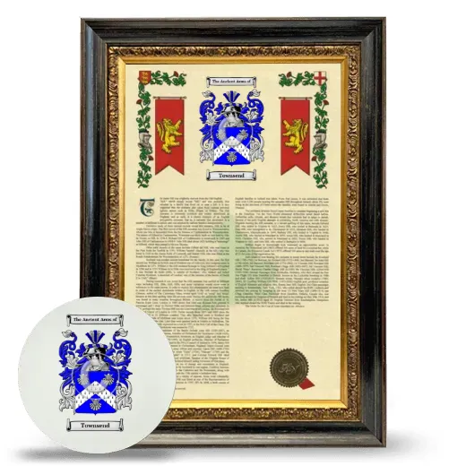 Townsend Framed Armorial History and Mouse Pad - Heirloom