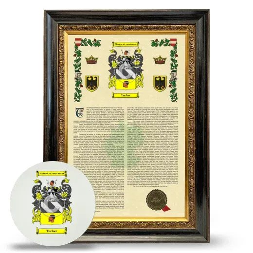 Tucher Framed Armorial History and Mouse Pad - Heirloom