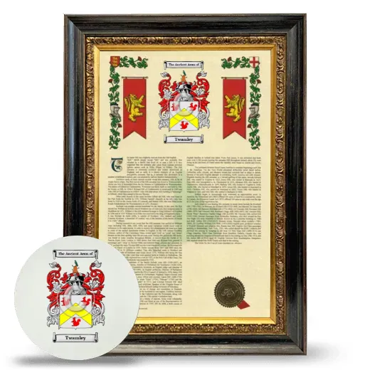 Twamley Framed Armorial History and Mouse Pad - Heirloom