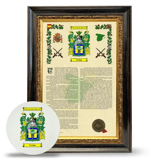 Urvina Framed Armorial History and Mouse Pad - Heirloom