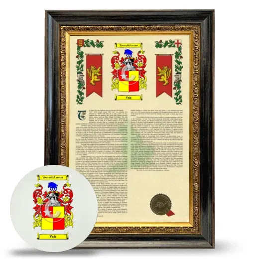Vair Framed Armorial History and Mouse Pad - Heirloom