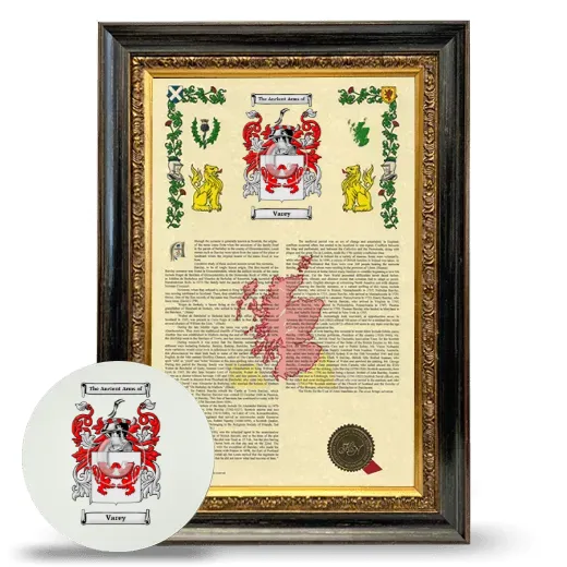 Varey Framed Armorial History and Mouse Pad - Heirloom