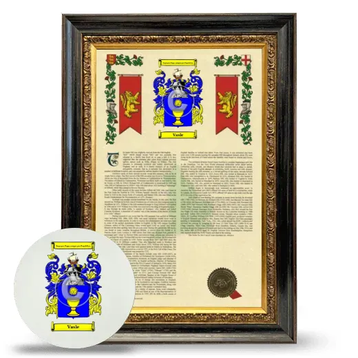 Vasle Framed Armorial History and Mouse Pad - Heirloom