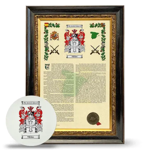 Vilches Framed Armorial History and Mouse Pad - Heirloom