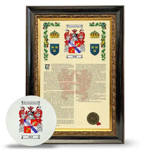 Wall Framed Armorial History and Mouse Pad - Heirloom