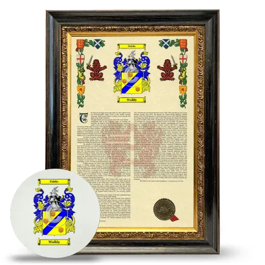 Walldy Framed Armorial History and Mouse Pad - Heirloom