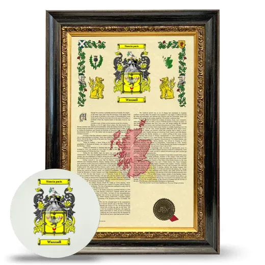 Wannall Framed Armorial History and Mouse Pad - Heirloom