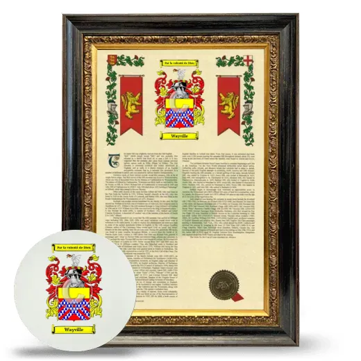 Wayville Framed Armorial History and Mouse Pad - Heirloom