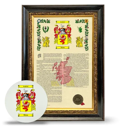 Ween Framed Armorial History and Mouse Pad - Heirloom