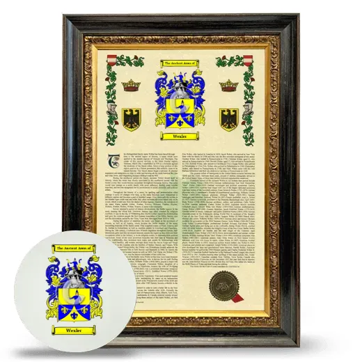 Wexler Framed Armorial History and Mouse Pad - Heirloom