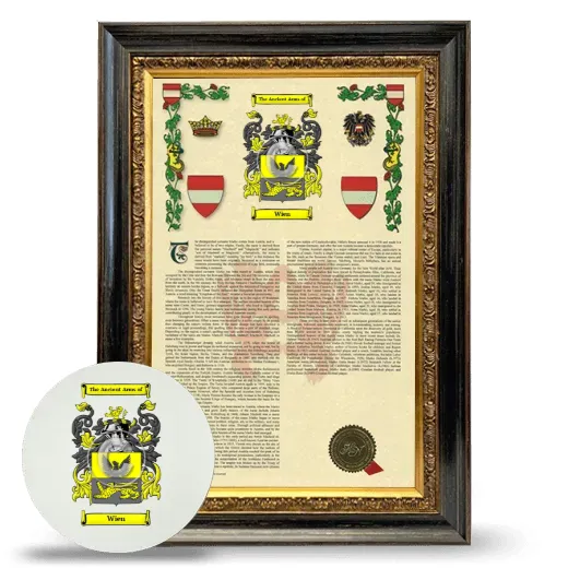 Wien Framed Armorial History and Mouse Pad - Heirloom