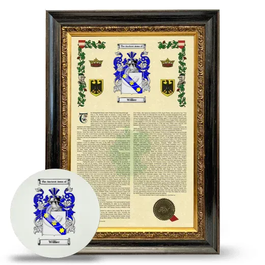 Willier Framed Armorial History and Mouse Pad - Heirloom