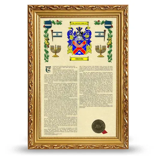 Ainstein Armorial History Framed - Gold